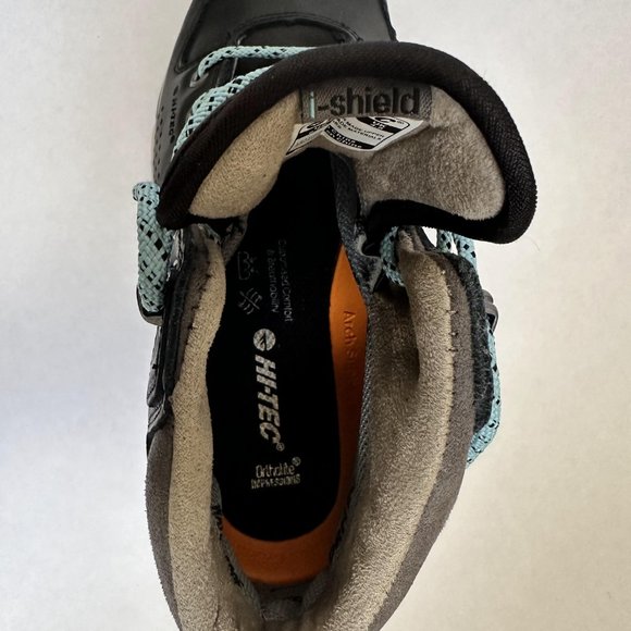 Hi-Tec Hiking Shoes Women Size 6.5 M Black Mid Top Waterproof Style 76952 NWB - Picture 7 of 9